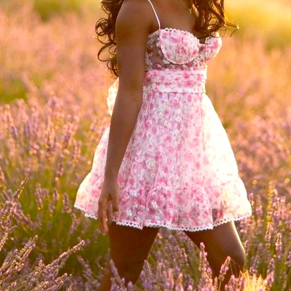 Lucy in the Sky Dresses & Skirts - Floral lace mini dress